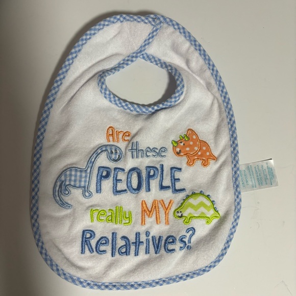 5 Baby Toddlers Boys Bibs Baseball Monster Dinner Relatives Snacks EUC - Picture 4 of 13